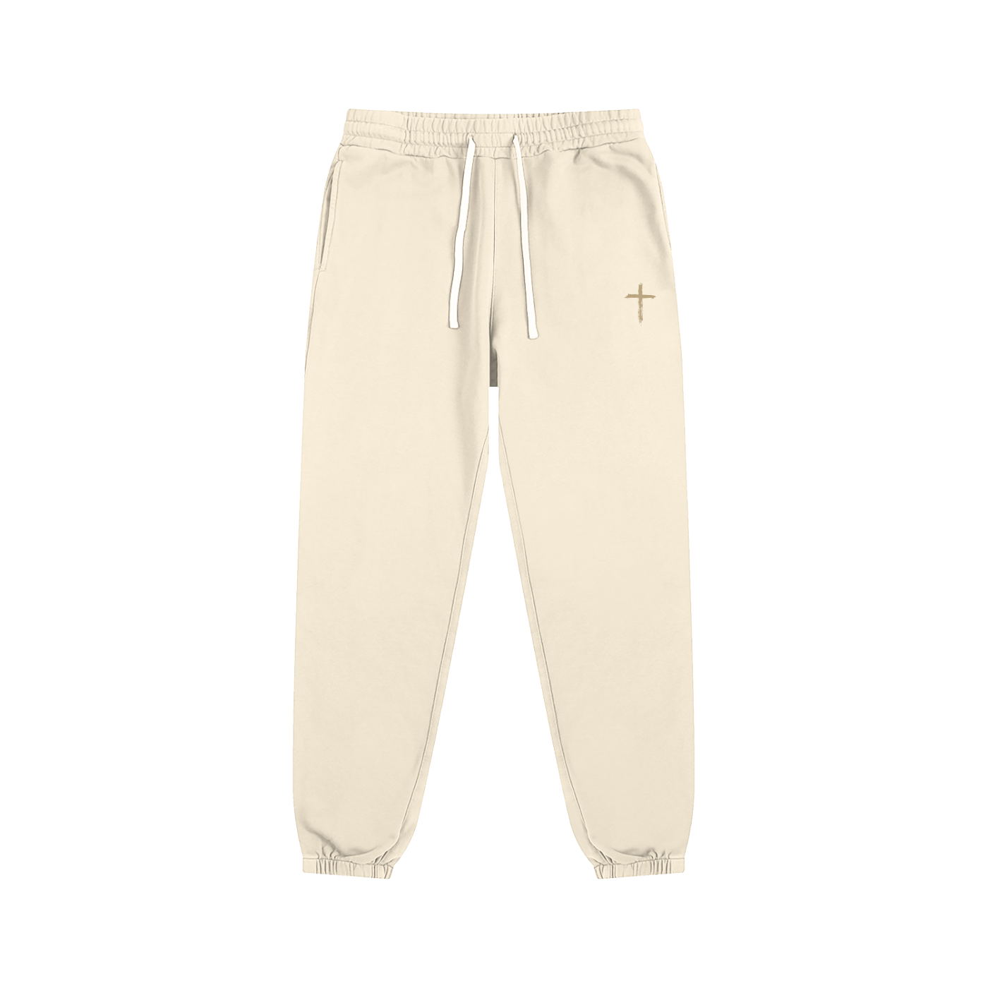 Crossover Sweatpants - Cream Color