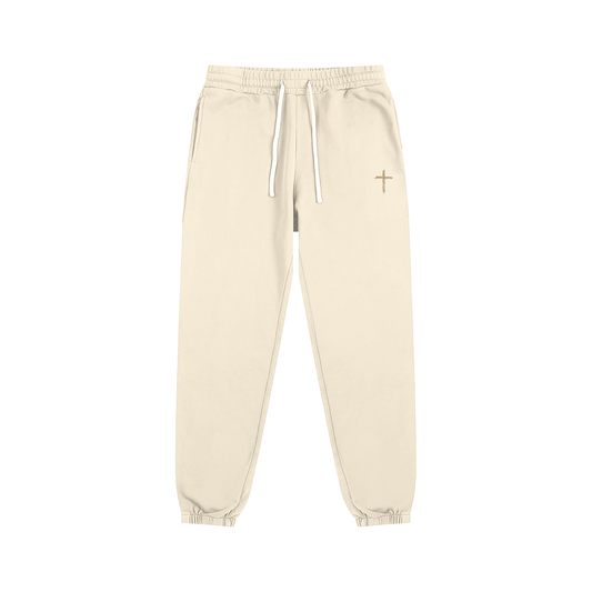 Crossover Sweatpants - Cream Color