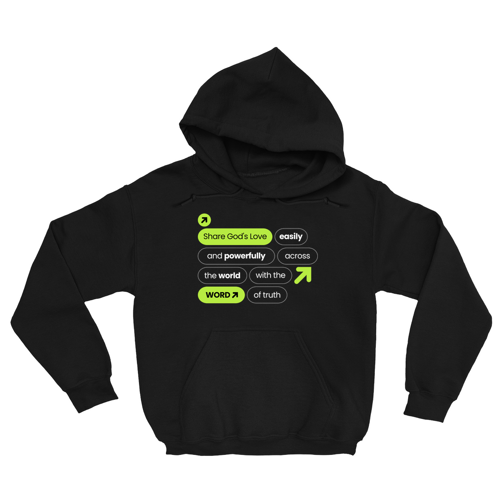 Share the message - Oversized Pullover Fleece Hoodie