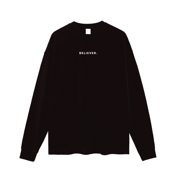 BELIEVER. Long Sleeve Crew Shirt