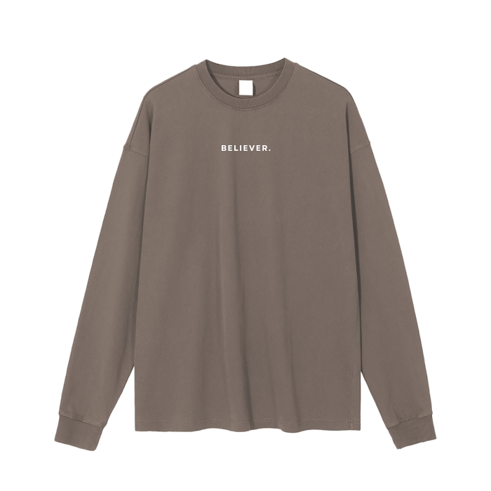 BELIEVER. Long Sleeve Crew Shirt