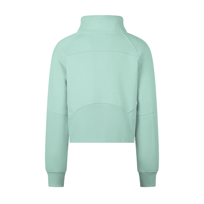 Green - G7 Women's Cropped Half-Zip Sweatshirt