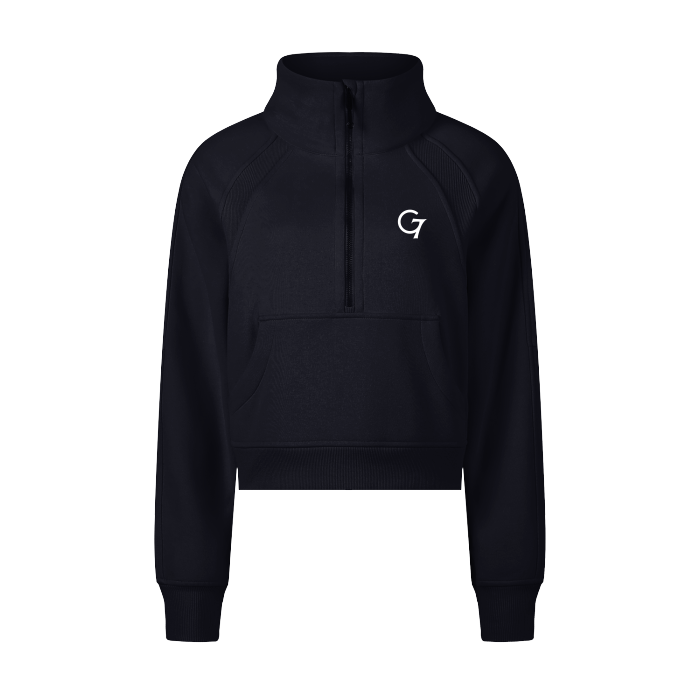 G7 Women's Cropped Half-Zip Sweatshirt